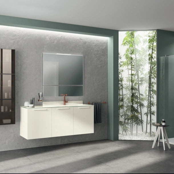 Mobile da Bagno Aquo Laccato Opaco Bianco Prestige di Scavolini Bathrooms