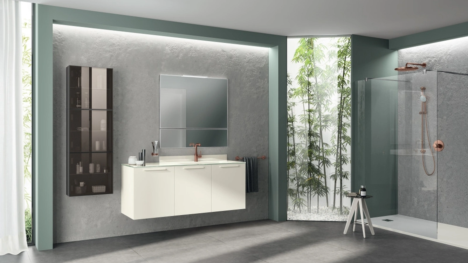 Mobile da Bagno Aquo Laccato Opaco Bianco Prestige di Scavolini Bathrooms