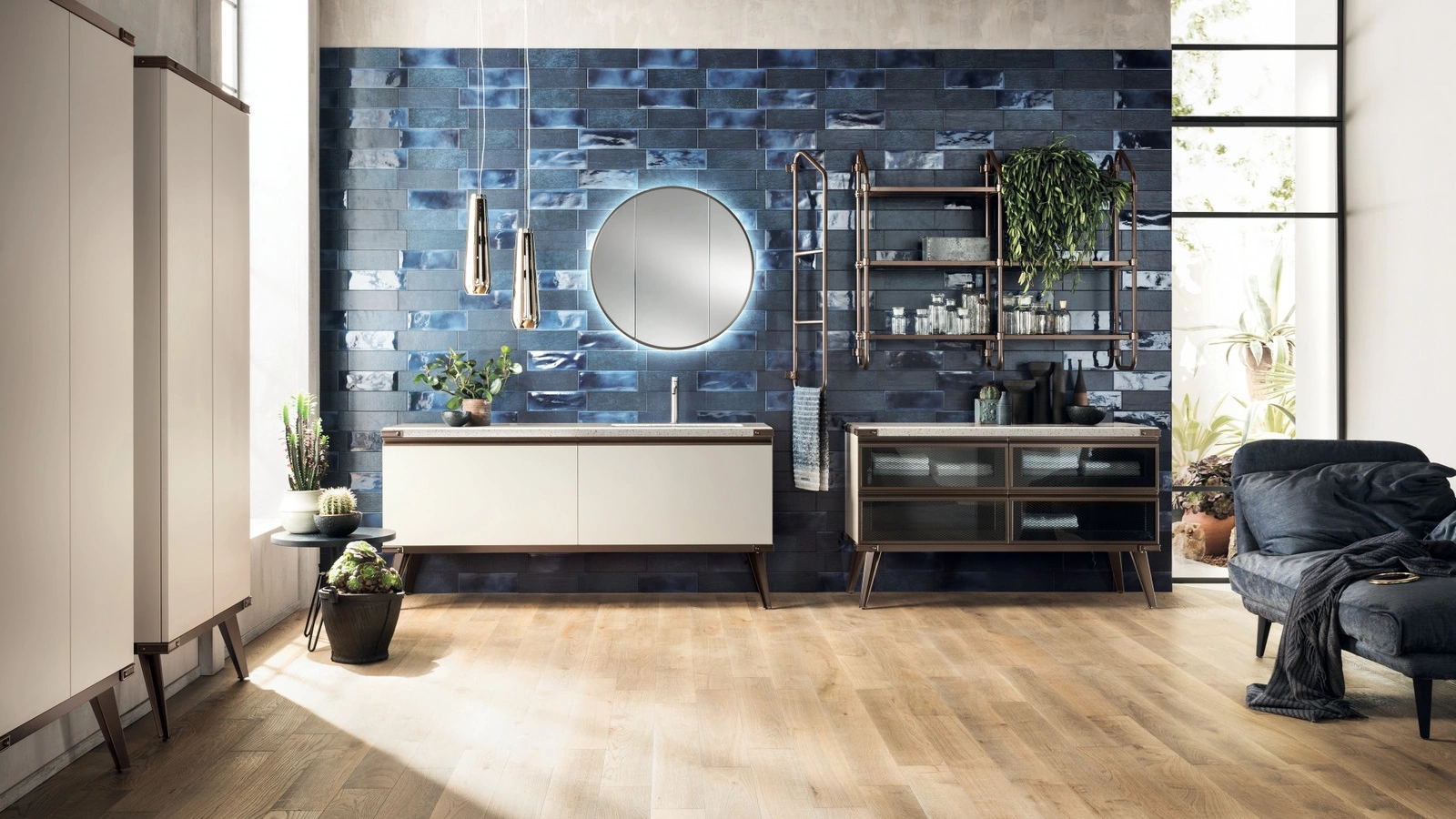 Mobile da Bagno Diesel in Decorativo Soft Beige di Scavolini Bathrooms