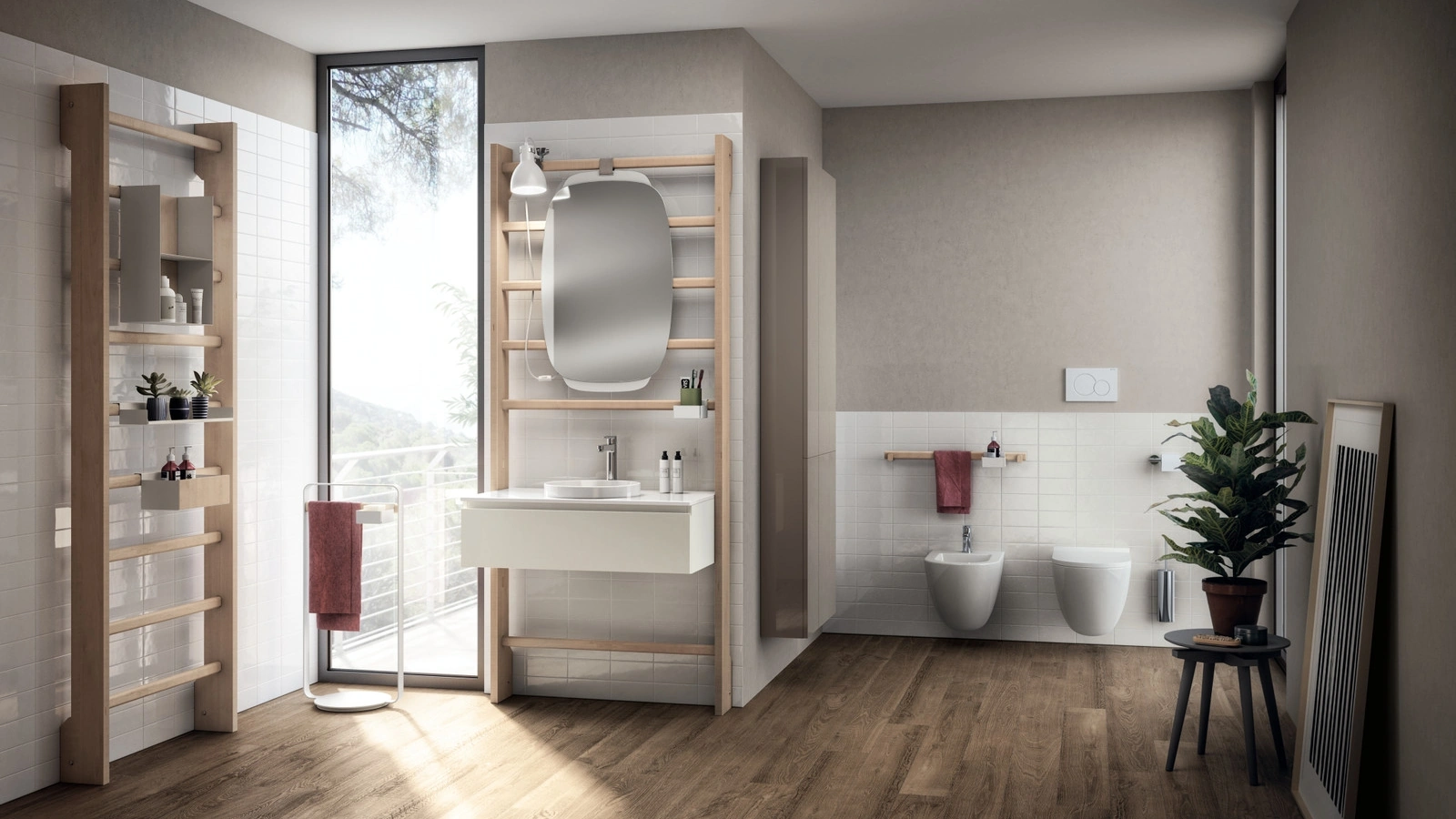 Mobile da Bagno Gym Laccato Opaco Space Bianco Prestige di Scavolini Bathrooms