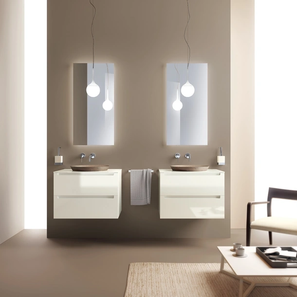 Mobile da Bagno Idro Laccato Lucido Bianco Prestige di Scavolini Bathrooms