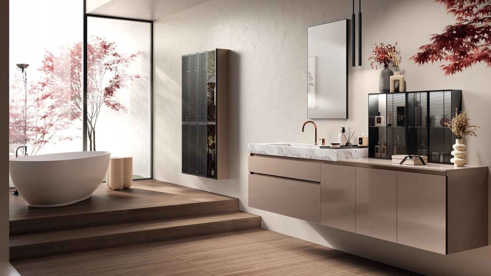Mobile da Bagno Lido in Vetro Pas Dosé di Scavolini Bathrooms