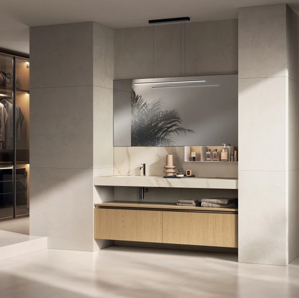 Mobile da Bagno Miko in decorativo Rovere Gold di Scavolini Bathrooms