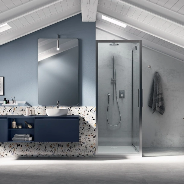 Mobile da Bagno Miko Laccato Opaco Blu Moon di Scavolini Bathrooms