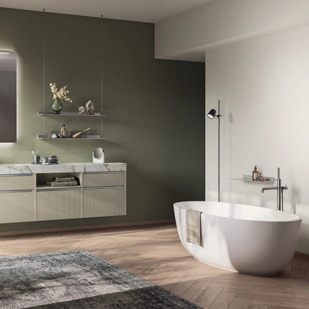 Mobile da Bagno Miko Laccato Opaco Tortora di Scavolini Bathrooms