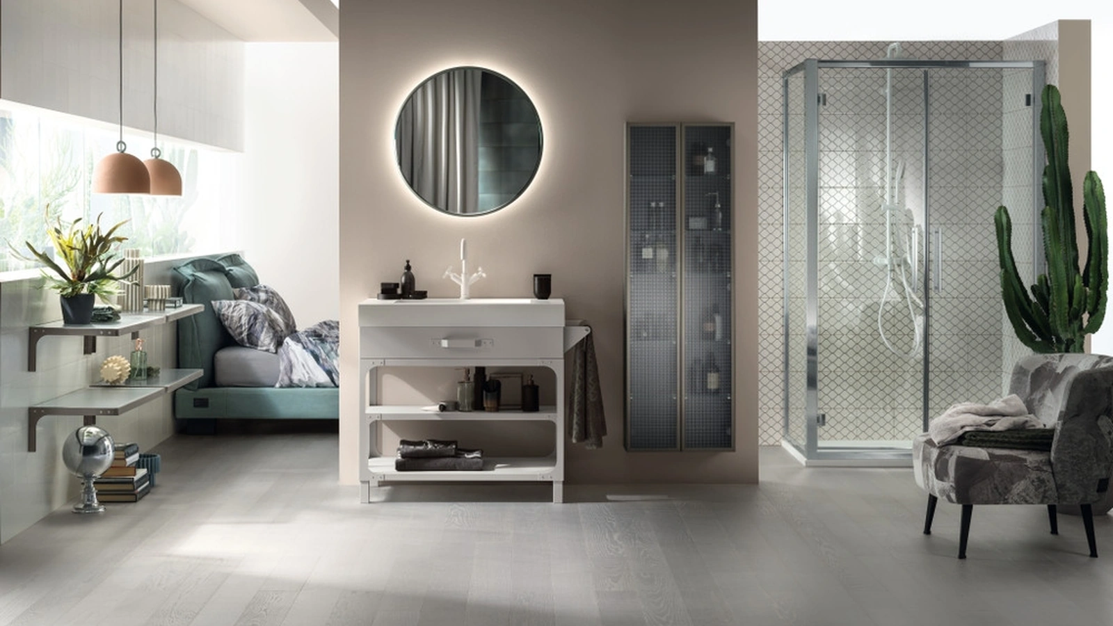 Mobile da Bagno Mistfits Bathroom Soft Industrial Glass di Scavolini Bathrooms