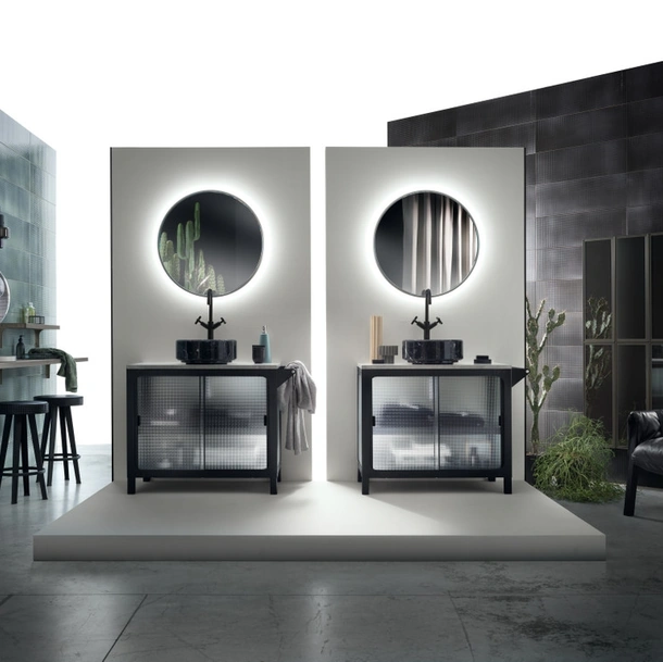 Mobile da Bagno Mistfits Bathroom in Metallo e Vetro di Scavolini Bathrooms