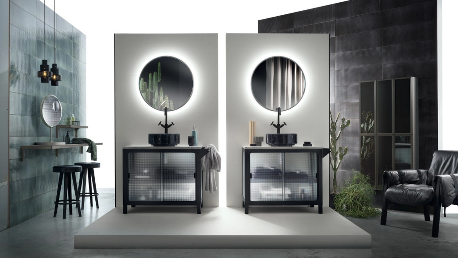 Mobile da Bagno Mistfits Bathroom in Metallo e Vetro di Scavolini Bathrooms