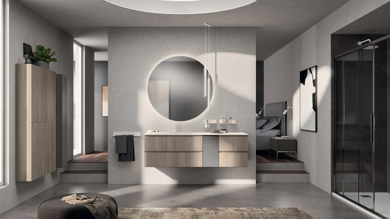 Mobile da Bagno Rivo Decorativo Noce Bancha di Scavolini Bathrooms
