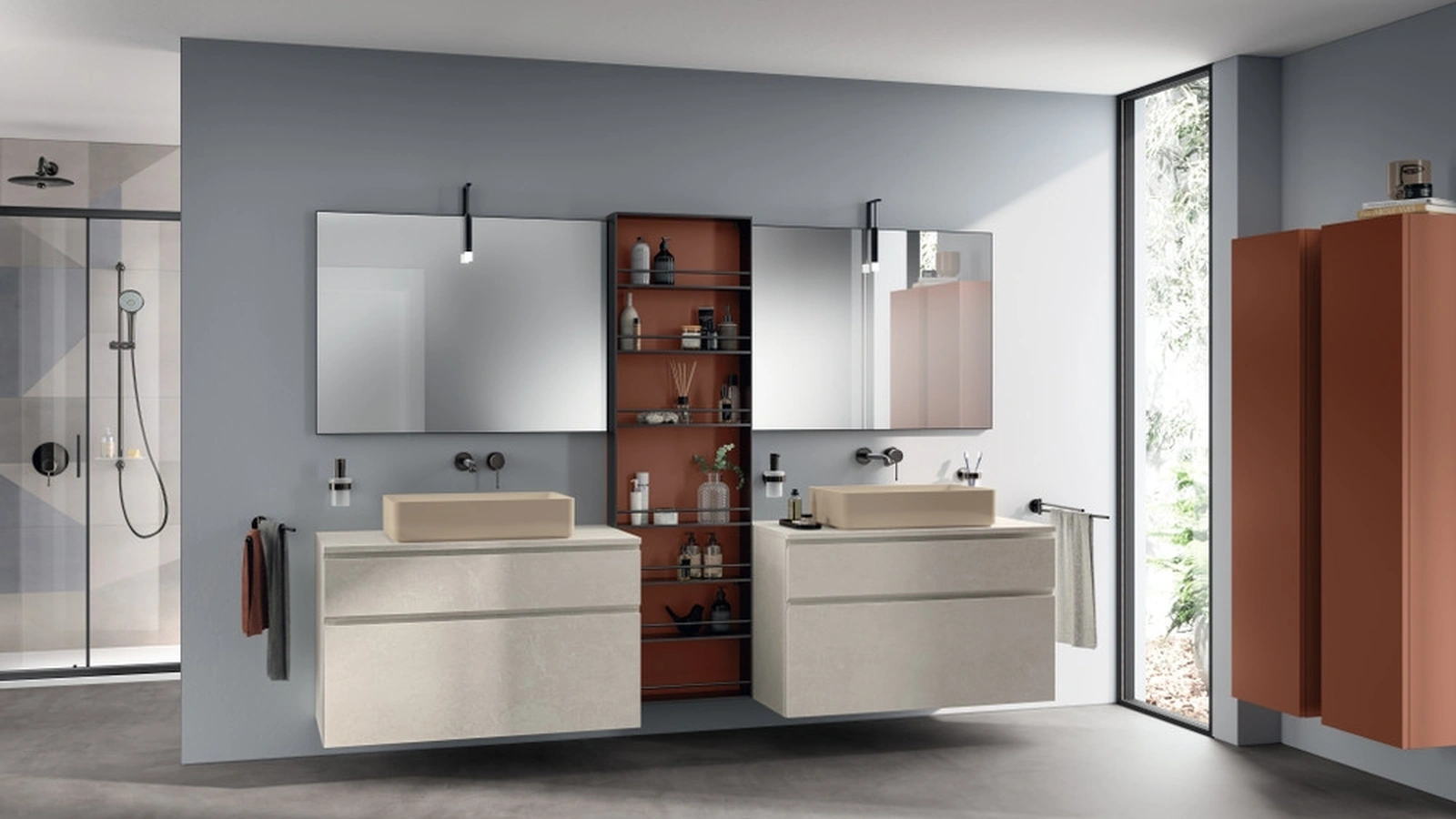 Mobile da Bagno Rivo Decorativo Pietra Solar di Scavolini Bathrooms