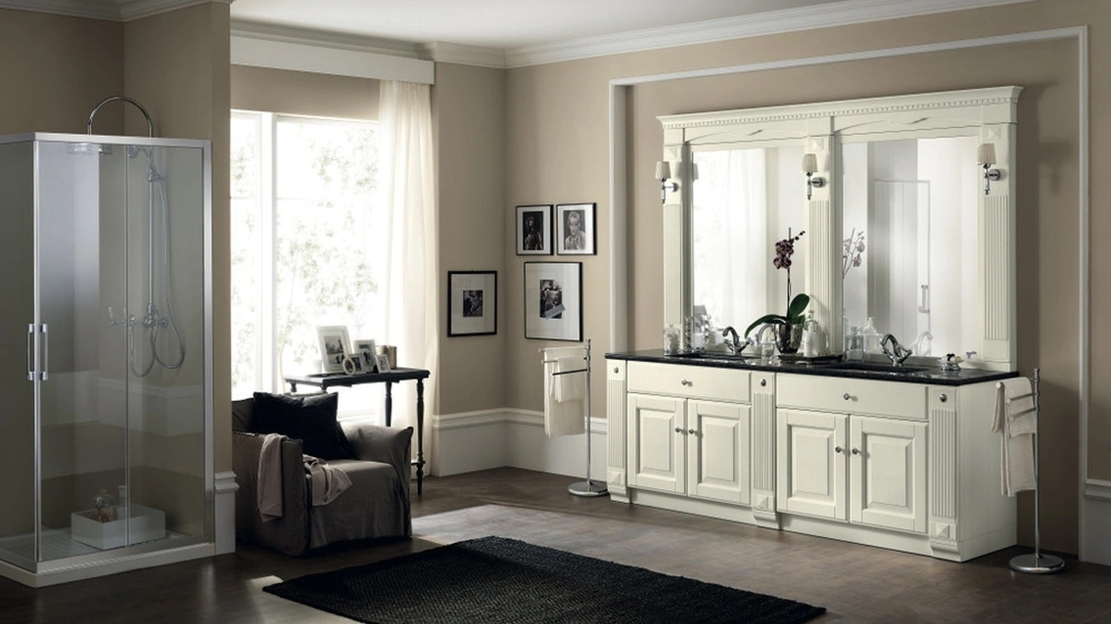 Mobile da Bagno Baltimora Frassino Bianco Assoluto di Scavolini Bathrooms