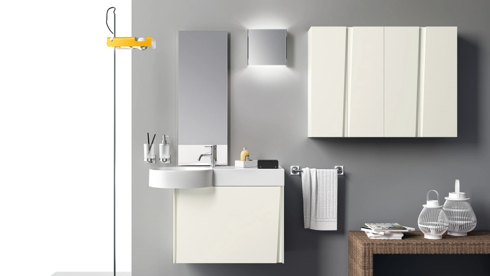Mobile da Bagno Lagu Laccato Opaco Bianco Prestige di Scavolini Bathrooms