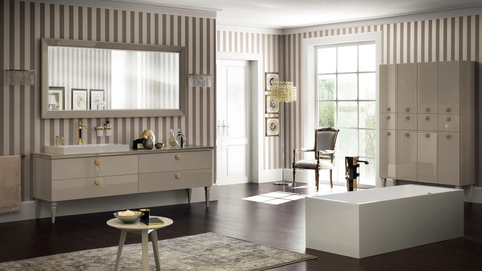 Mobile da Bagno Magnifica Laccato Lucido Visone di Scavolini Bathrooms