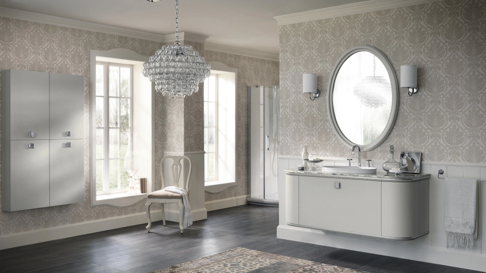 Mobile da Bagno Magnifica Laccato Opaco Grigio Airone di Scavolini Bathrooms