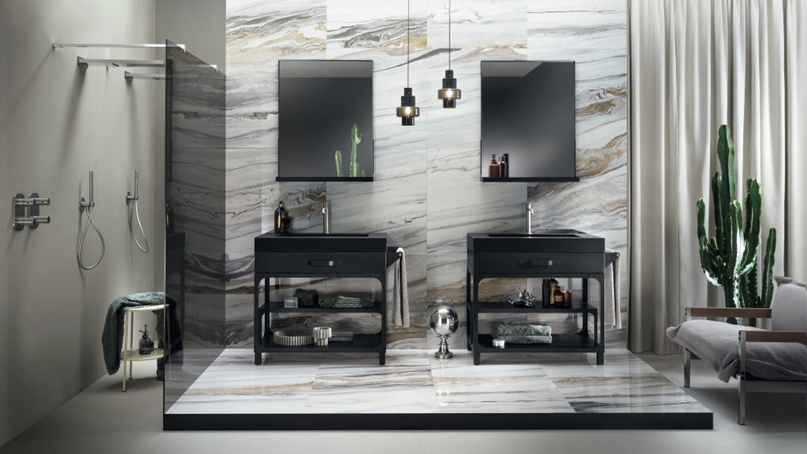 Mobile da Bagno Mistfits Bathroom Absolute Dark di Scavolini Bathrooms
