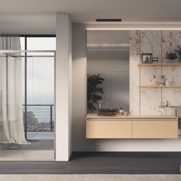 Mobile da Bagno sospeso Stilo in laccato opaco Ginger di Scavolini Bathrooms