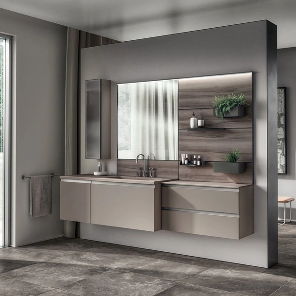 Mobile da Bagno Tratto in Decorativo Juta di Scavolini Bathrooms