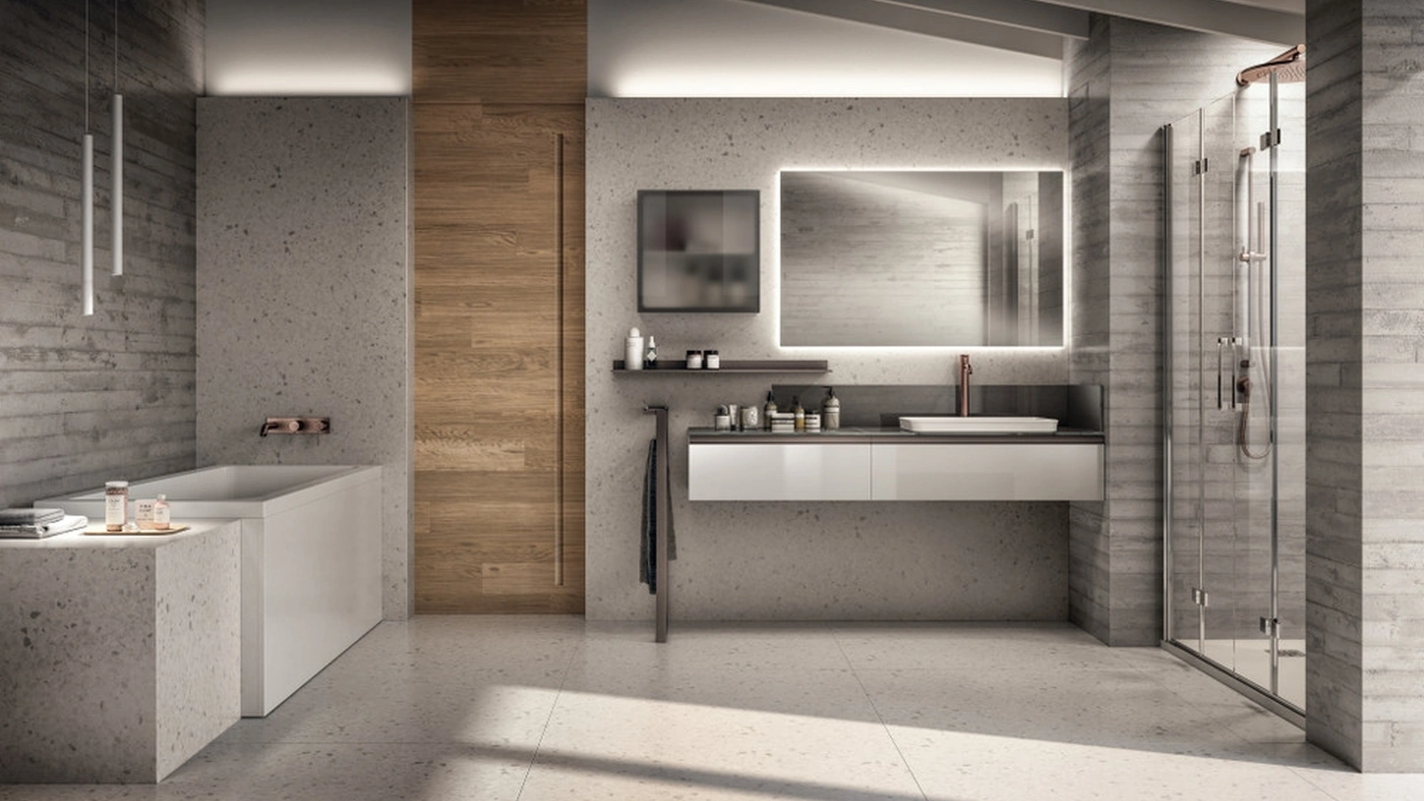 Mobile da Bagno Tratto Laccato Lucido Bianco Prestige di Scavolini Bathrooms