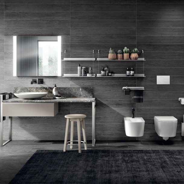 Mobile da Bagno Tratto Laccato Opaco Visone di Scavolini Bathrooms