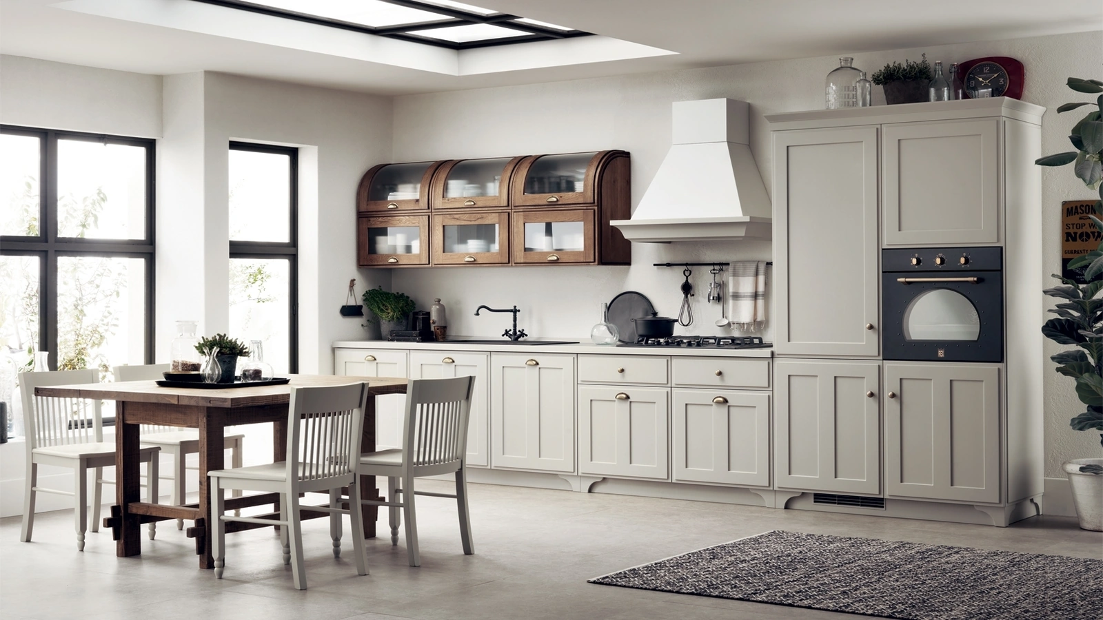 Cucina Classica Favilla 03 in laccato opaco Tortora di Scavolini