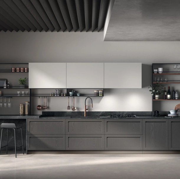 Cucina su misura angolare Carattere 06 in Frassino Chia di Scavolini