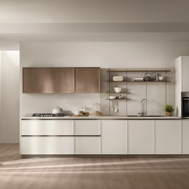 Cucina lineare su misura Poetica 06 in Frassino di Scavolini